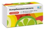 Аскорбиновая кислота с глюкозой, таблетки 100 мг+877 мг 60 шт ЛС