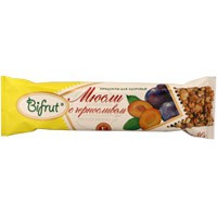 Мюсли батончик, Bifrut (Бифрут) 30 г чернослив на фруктозе