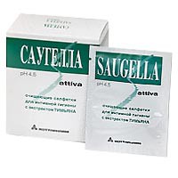 Салфетки для интимной гигиены, Saugella (Саугелла) 10 шт аттива