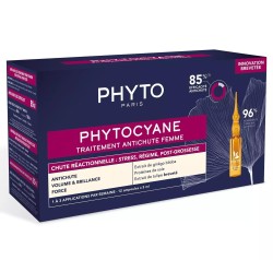 Сыворотка против выпадения волос, Phytosolba (Фито) 5 мл 12 шт арт. PH1002011P4 Фитоциан для женщин против реакционного выпадения волос ампулы