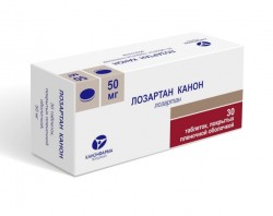 Лозартан Канон, таблетки покрытые пленочной оболочкой 50 мг 30 шт